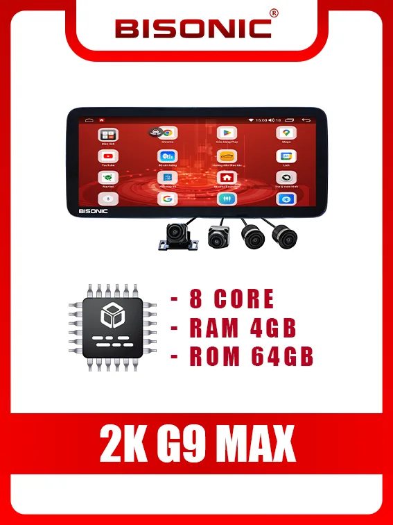 Man hinh android o to G9 Max Bisonic