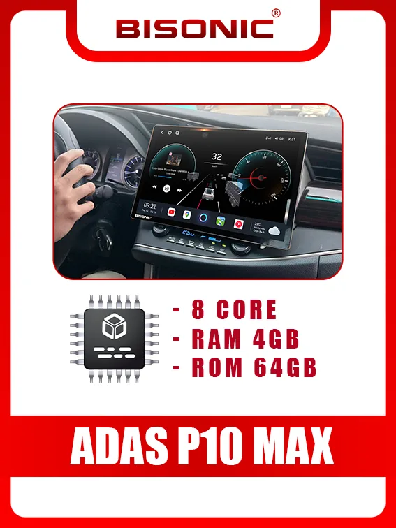 màn hình android ô tô ADAS P10 Max Bisosnic