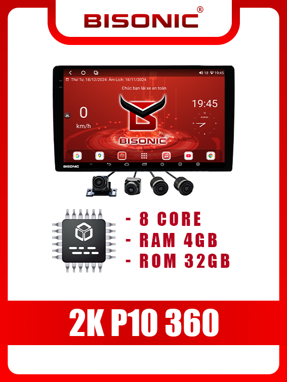 Màn hình android Bisonic2K P10 360