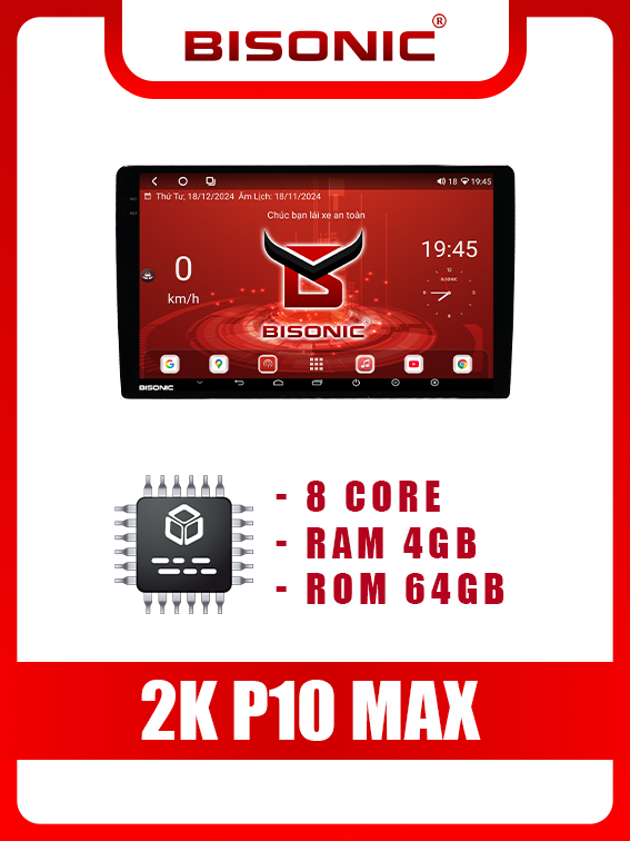 Màn hình android Bisonic 2K P10 Max