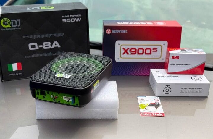 Nâng cấp màn hình ô tô Santek X900s và Loa Sub QDJ 8A giá rẻ chơi Tết 2026