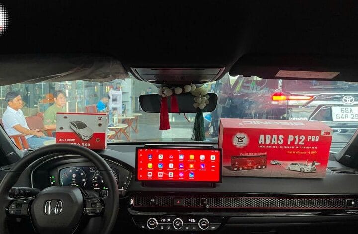 Đánh giá màn hình Bisonic P12 Pro ADAS 2K 360 trên Civic RS Hybrid 2026