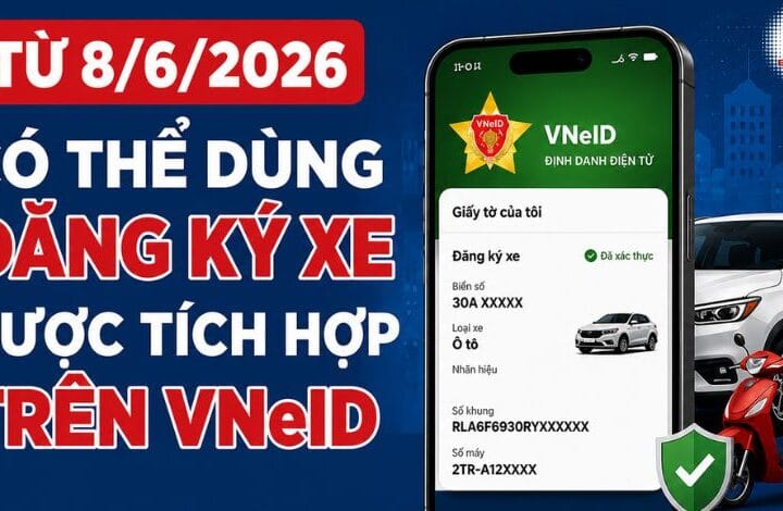 Người dân có thể dùng đăng ký xe tích hợp trên VNeID từ khi nào?